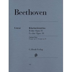 Ludwig van Beethoven: Clarinet Trios B flat major op. 11 and E flat major op.  38 for Piano, Clarinet (or Violin) and Violoncello