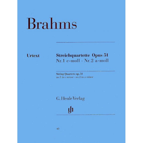 Johannes Brahms: String Quartets Op.51 (Henle Urtext Edition)