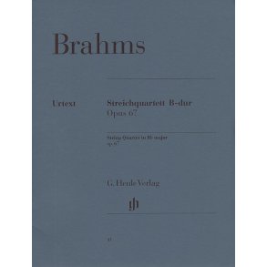 Johannes Brahms: String Quartet In B Flat Op.67 (Urtext)
