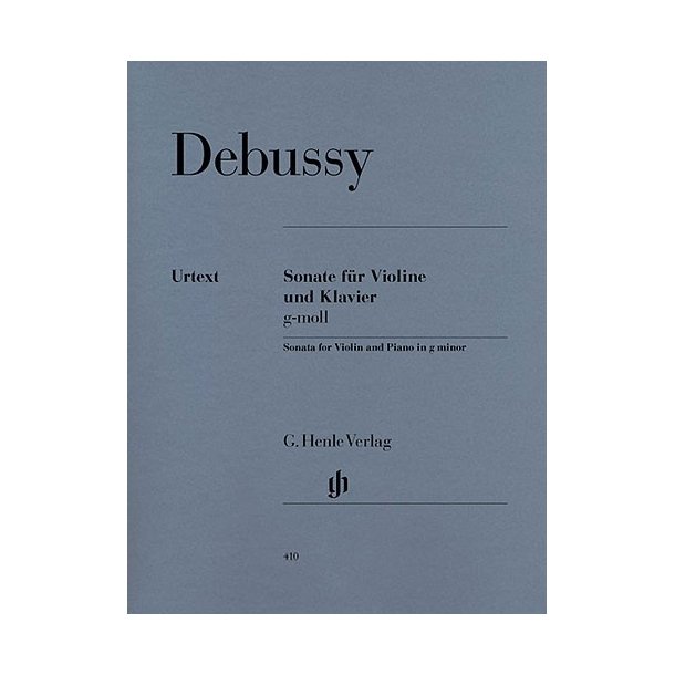 Claude Debussy: Sonata For Violin And Piano In G Minor