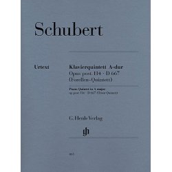 Franz Schubert: Quintet In A Op. Post.114 D.667 'Trout Quintet' (Henle Urtext Edition)