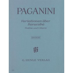 Niccolo Paganini: 60 Variations on Barucab for Violin and Guitar op. 14