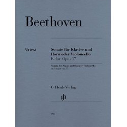 Ludwig Van Beethoven: Sonata In F For Piano And Horn Or Cello Op.17 (Urtext Edition)