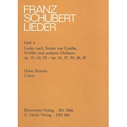 Franz Schubert: Songs with Lyrics by Goethe, Schiller and other Poets