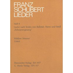 Franz Schubert: Songs with Lyrics by Rellstab, Heine and Seidl
