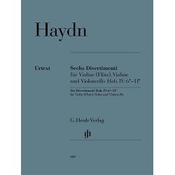Franz Joseph Haydn: Six Divertimenti For Violin (Flute), Violin And Violoncello Hob. IV:6*-11* - Henle Urtext Parts
