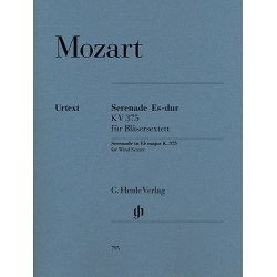 Wolfgang Amadeus Mozart: Serenade major K. 375 for 2 Clarinets, 2 Horns and 2 Bassoons(with parts for horns E flat and F)