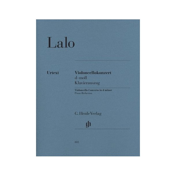 &Eacute;douard Lalo: Violoncello Concerto In D Minor - Cello/Piano (Urtext)