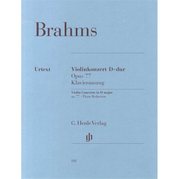 Johannes Brahms: Violin Concerto In D Major Op.77 - Piano Reduction