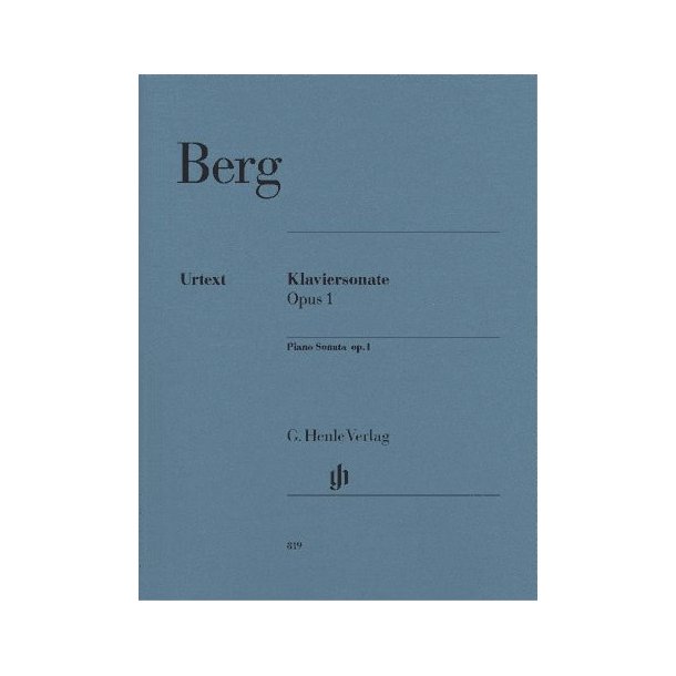 Alban Berg: Piano Sonata Op.1 (Henle Urtext)