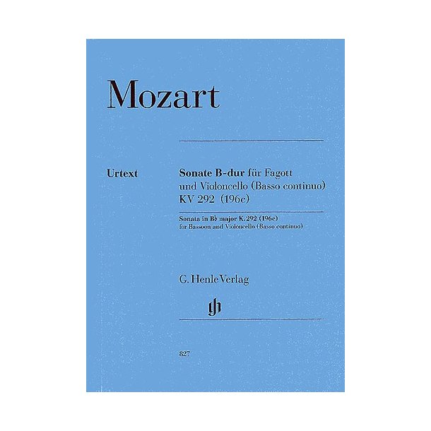 W.A. Mozart: Sonata In B Flat K.292 (Henle Urtext Edition)
