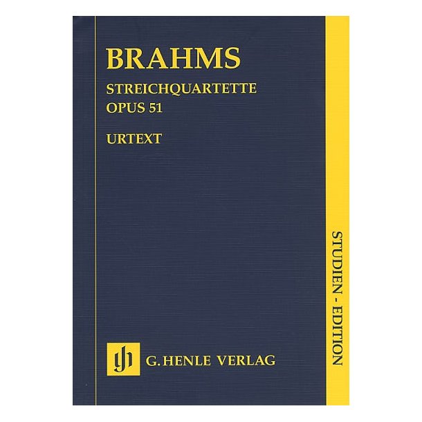 Johannes Brahms: Streichquartett Op.51 (Henle Urtext Edition)