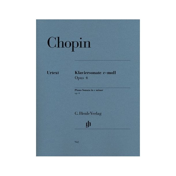 Frdric Chopin: Piano Sonata In C Minor Op.4 - Urtext