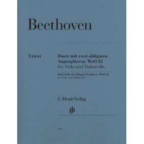 Ludwig Van Beethoven: Duet With Two Obligato Eyeglasses For Viola And Violoncello WoO 32 - Urtext Edition