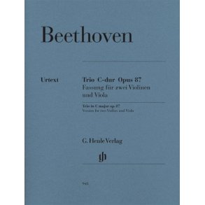 Ludwig Van Beethoven:  Trio In C Op.87 - Parts (Urtext Edition)