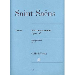 Camille Saint-Saens: Clarinet Sonata Op.167 (Urtext)
