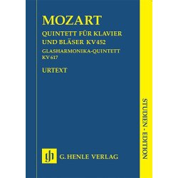 W.A. Mozart: Piano Quintet E Flat K.452 / Glass Harmonica Quintet K.617 (Study Score)