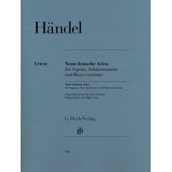Georg Friedrich H&auml;ndel: Nine German Arias For Soprano, Solo Instrument And Basso Continuo