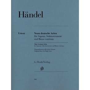 Georg Friedrich Händel: Nine German Arias For Soprano, Solo Instrument And Basso Continuo