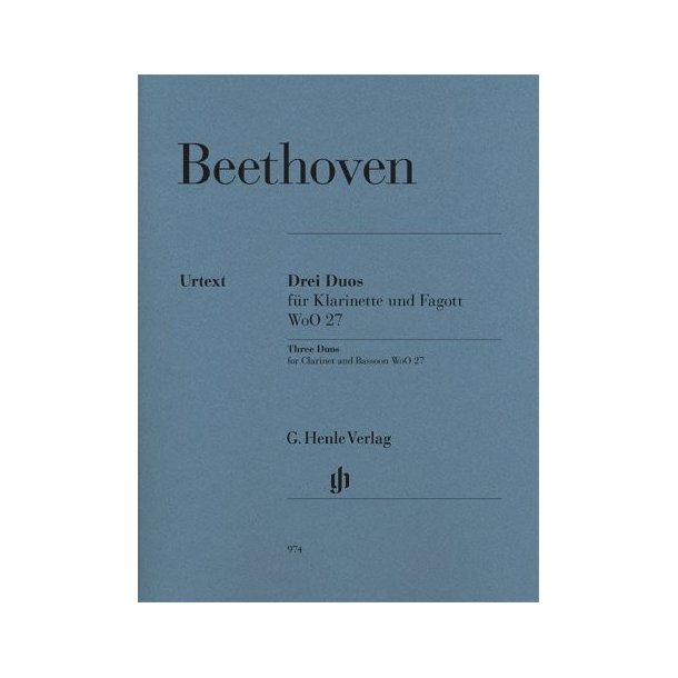 Ludwig Van Beethoven: Three Duos for Clarinet and Bassoon WoO.27