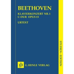 Beethoven: Piano Concerto No.1 In C Op.15 - Study Score (Henle Urtext Edition)