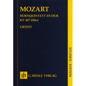 W.A. Mozart: Horn Quintet In E flat K.407 (386c) - Urtext Study Score