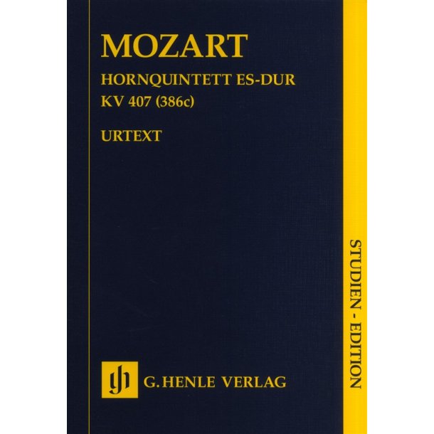W.A. Mozart: Horn Quintet In E flat K.407 (386c) - Urtext Study Score