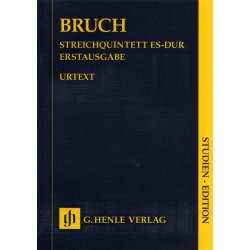 Max Bruch: Streichquintett Es-Dur Erstausgabe - Urtext (Study Score)