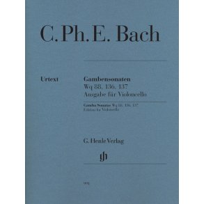 Carl Philipp Emanuel Bach: Gamba Sonatas - Edition For Cello