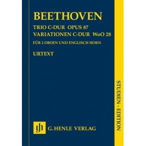 Ludwig Van Beethoven: Trio In C Op.87/Variations In C WoO 28 - Wind Study Score