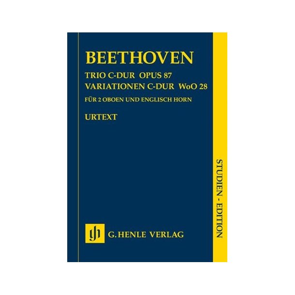 Ludwig Van Beethoven: Trio In C Op.87/Variations In C WoO 28 - Wind Study Score