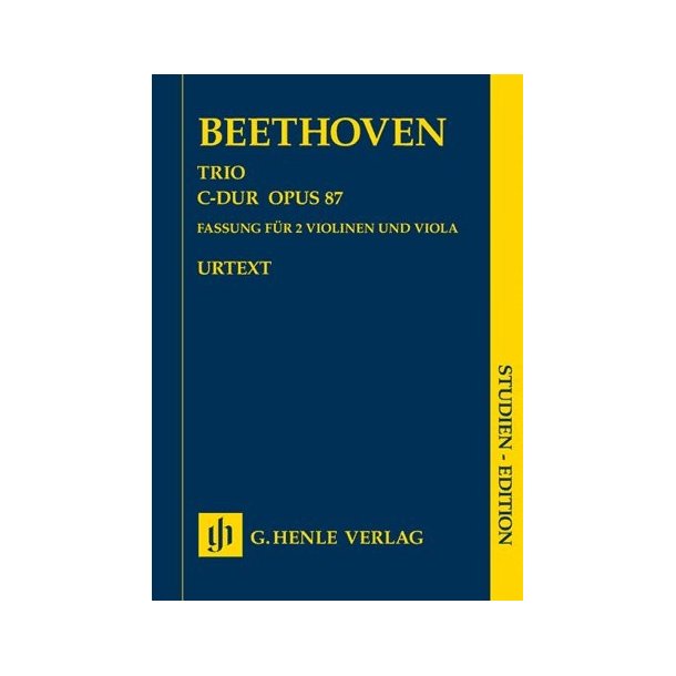 Ludwig Van Beethoven: Trio In C Op.87 - Study Score (Strings)