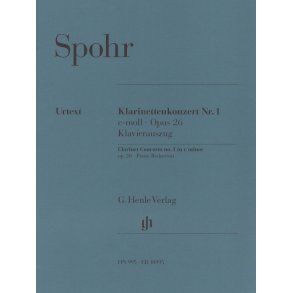 Spohr Louis Clarinet Concerto No.1 In C Minor Op. 26 Clt/Pf Urtext Bk