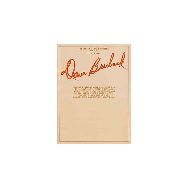 The Genius Of Dave Brubeck Book 1 Piano Solos