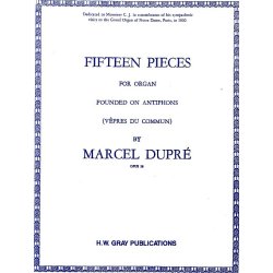 Marcel Dupre: 15 Pieces For Organ (Vepres Du Commun) Op.18