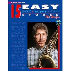 15 Easy Jazz Blues Funk Etudes Bb Trumpet/Clarinet (Book/Cd)