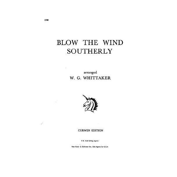 Whittaker, W Blow The Wind Southerly Voice And Piano
