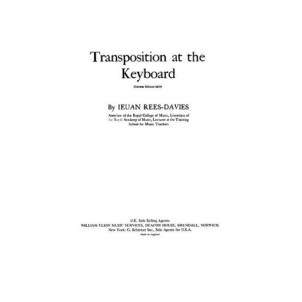 Rees-davies, I Transposition At The Keyboard
