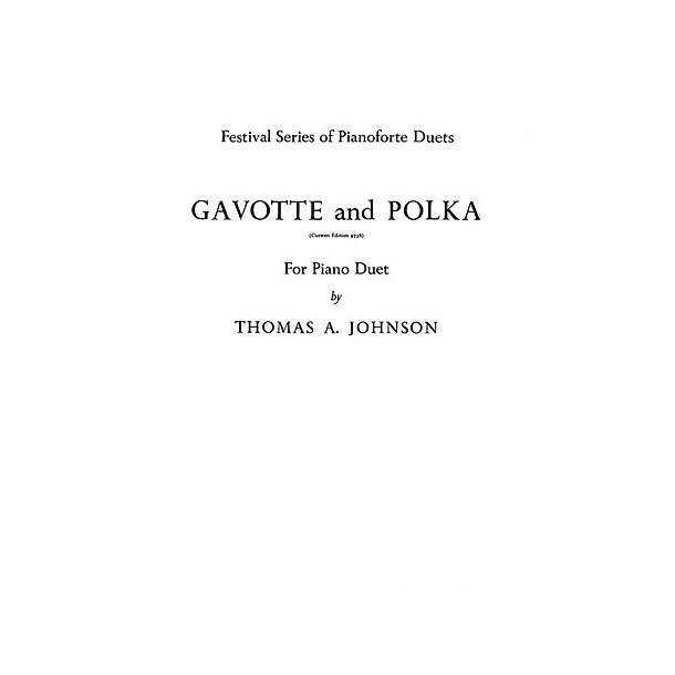 Johnson Gavotte And Polka Piano