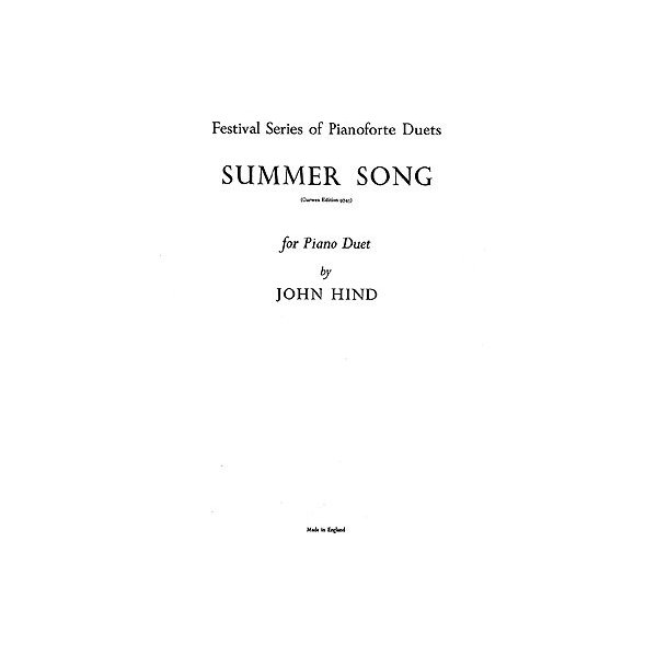 Hind, J Summer Song Piano Duet