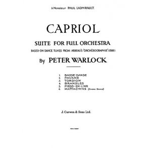 Peter Warlock: Capriol Suite (Full Orchestra Score)