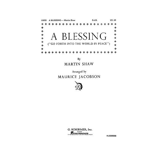 Shaw, M A Blessing Sab