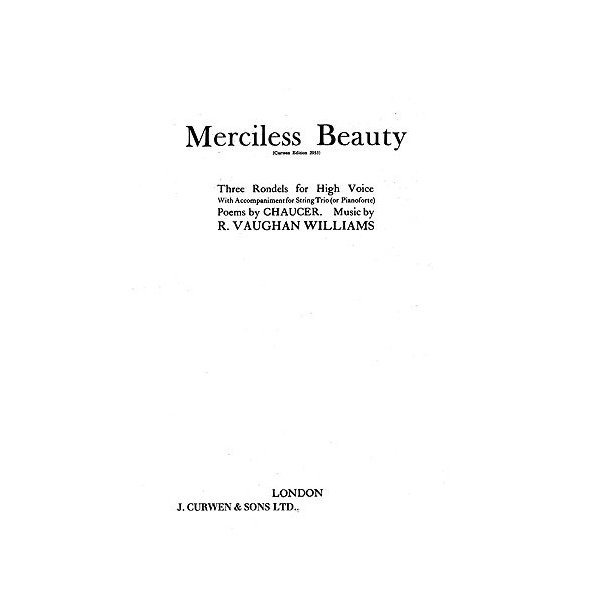 Ralph Vaughan Williams: Merciless Beauty (String Trio)