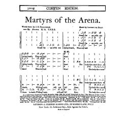 Bille, L Martyrs Of The Arena Ttbb Tonic