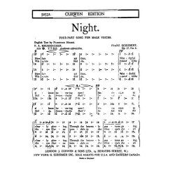 Schubert Night Ttbb Tonic