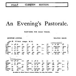 Shaw, W An Evening's Pastorale Ttbb/Tonic