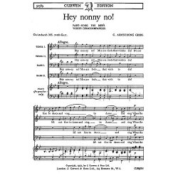 Armstrong Gibbs Hey Nonny No! Ttbb (Unaccompanied)