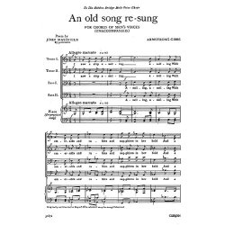 Armstrong Gibbs An Old Song Re-sung Ttbb (Unaccompanied)