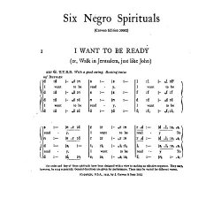 Maurice Jacobson: 6 Negro Spirituals (TTBB Tonic Sol-fa)
