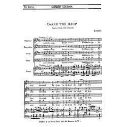 Haydn Awake The Harp Satb